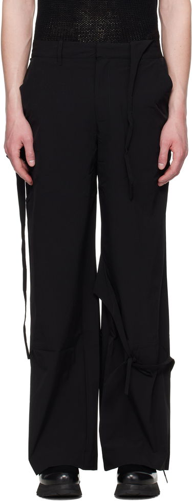 Housut HELIOT EMIL HELIOT EMIL Lavic Tie Waist Trousers Musta | SS25_M_10_194_BLK01, 0
