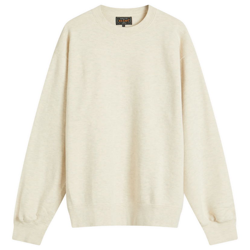Villapaita BEAMS Beams Plus Crew Sweatshirt, Size Large Beige | 3813-0191-103-09