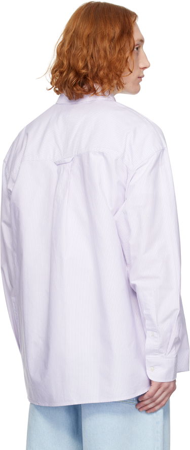 Paita Studio Nicholson Studio Nicholson Ruskin Striped Shirt Violetti | RUSKIN SNM - 1152, 2