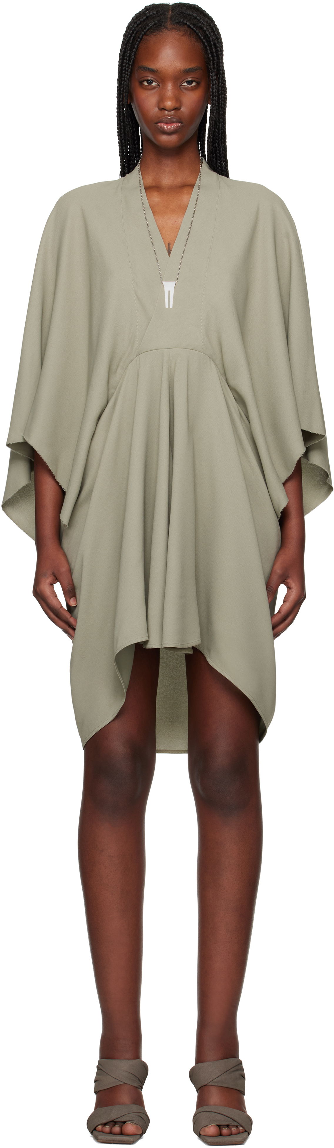 Mekko Rick Owens Rick Owens Hollywood Half Moon Minidress Vihreä | RP01E7534 Y, 0