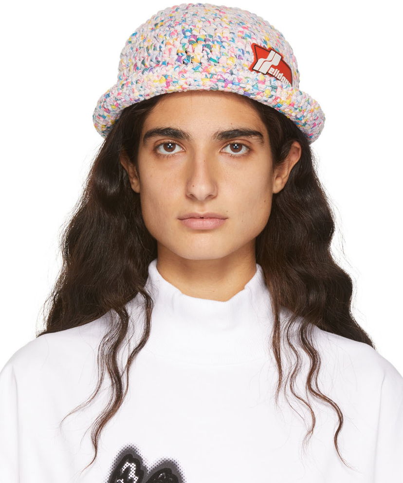 Hattu We11done Crochet Logo Bucket Hat Monivärinen | WD-KH1-22-650-U-BK