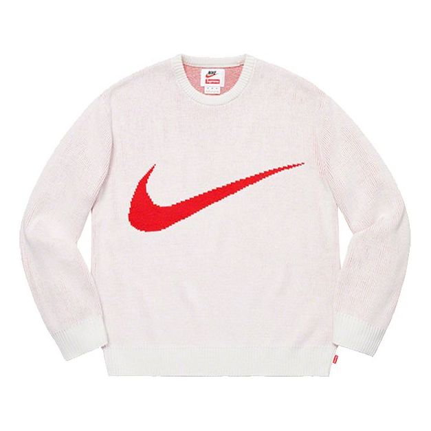 Villapaita Supreme Swoosh Sweater by Supreme x Nike Valkoinen | SUP-SS19-10134, 0