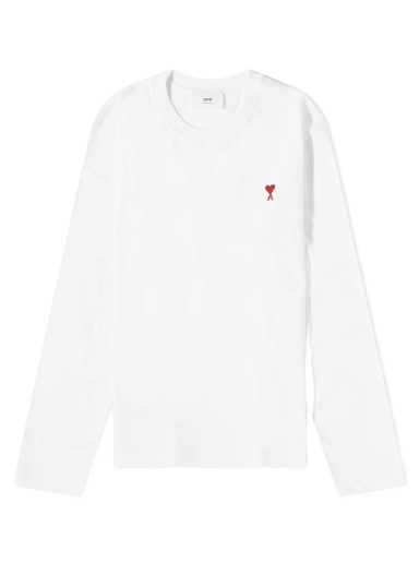 T-paita AMI Small A Heart T-Shirt Valkoinen | UTS205-726-100