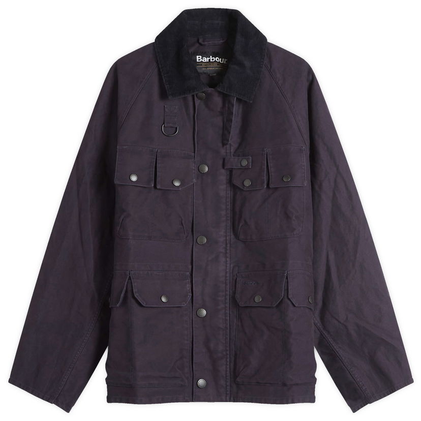 Takki Barbour Men's Heritage+ Modified Dryfly Casual Jacket, Size Large Violetti | MCA1036NY71