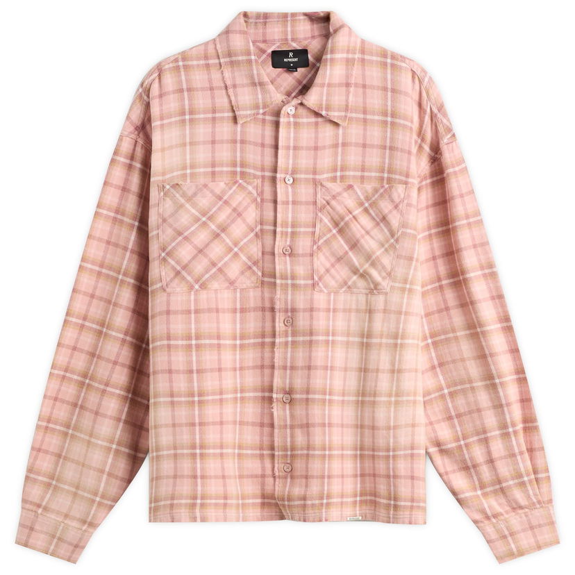 Paita Represent Clo Men's Flannel Checked Shirt Vaaleanpunainen | MLM100106-24