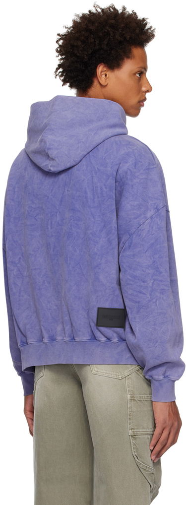 Huppari We11done Wave Line Graphic Print Hoodie Violetti | WD-TH3-22-708-U-NV, 2