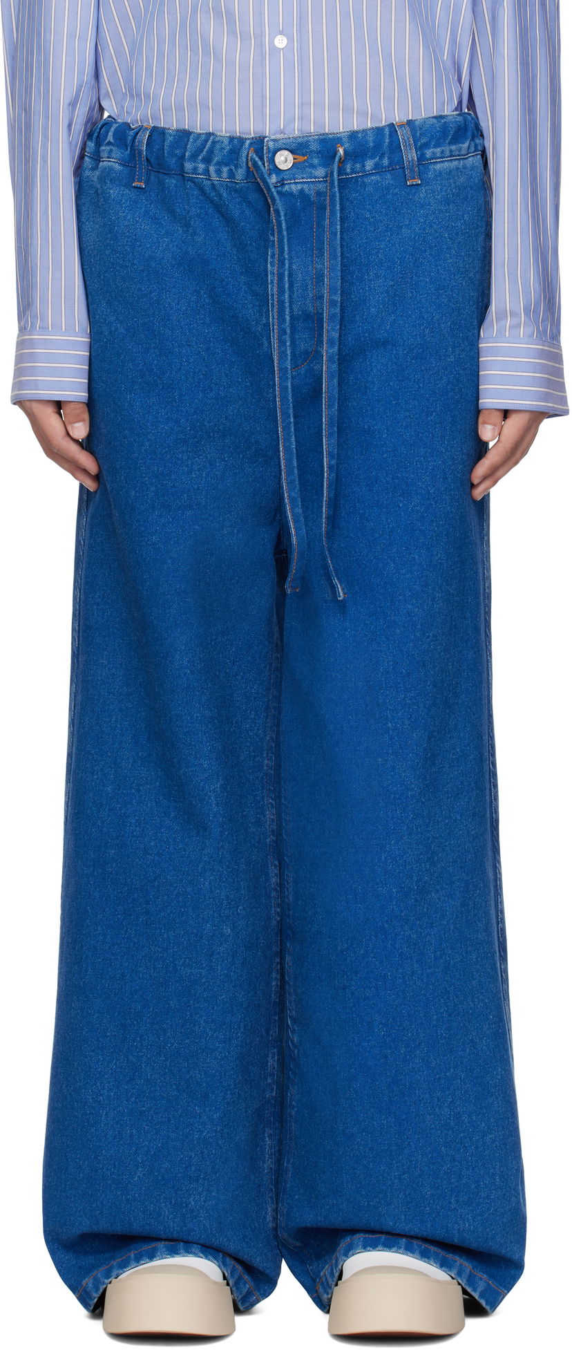 Jeans Marni Marni Drawstring Jeans Sininen | PUJU0104A0 USCU83