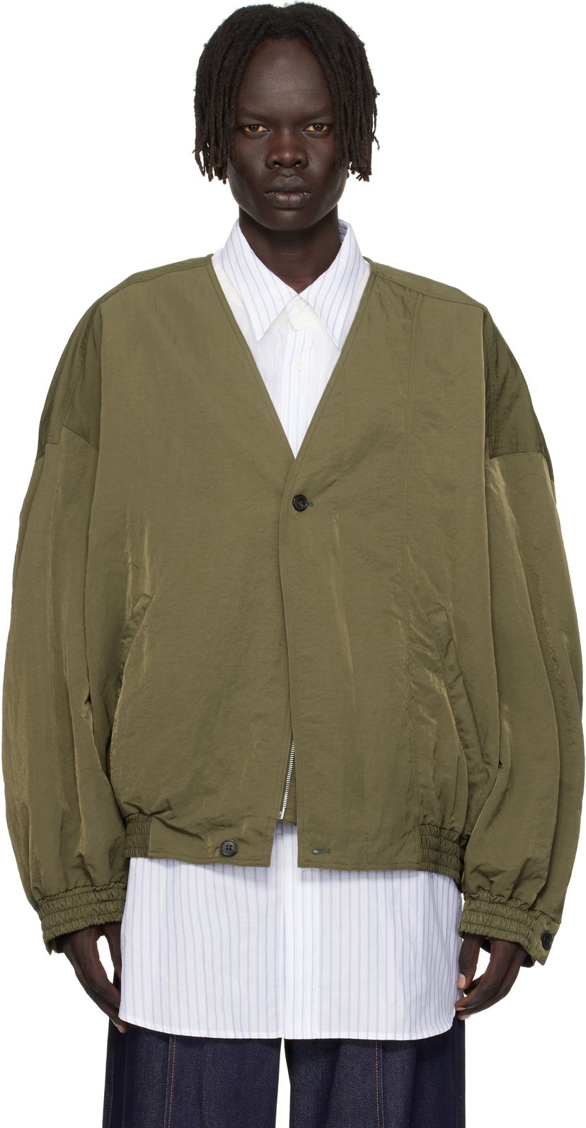 Bomber-takki HED MAYNER Hed Mayner Bomber Jacket Vihreä | HMMB10028A-HB219