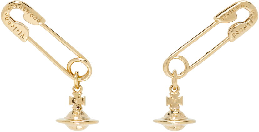 Korvakorut Vivienne Westwood Vivienne Westwood Gold-Tone Safety Pin Drop Earrings Metallinen | 6201035Y-01R001-