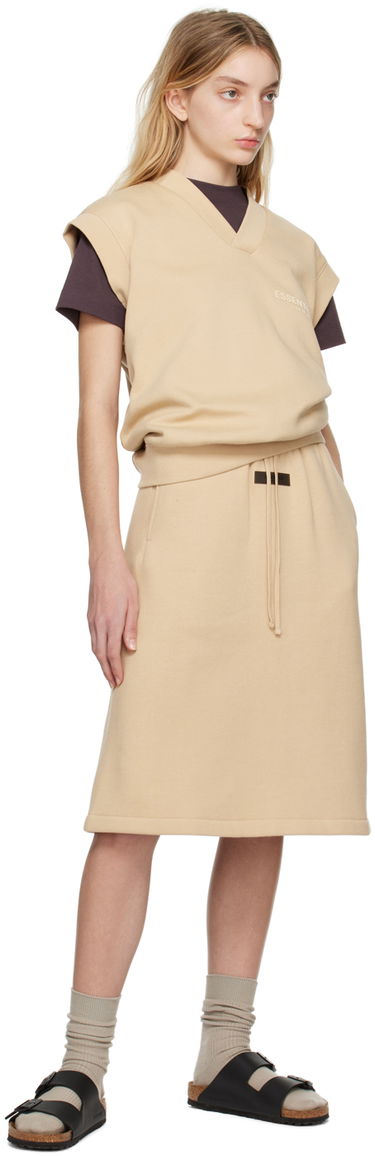 Hame Fear of God Fear of God ESSENTIALS Drawstring Midi Skirt Beige | 160BT225034FW, 3