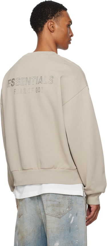 Huppari Fear of God ESSENTIALS Fleece Crewneck Sweatshirt Beige | 192SP252041F, 2