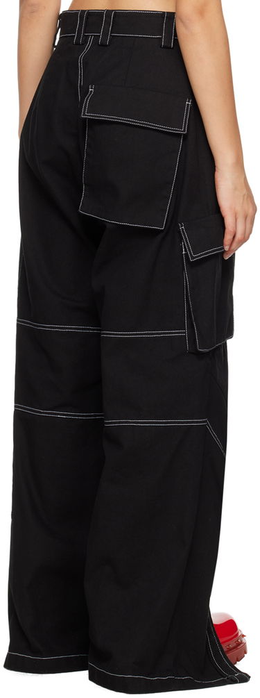 Cargo housut We11done We11done Topstitching Cargo Pants Musta | WD-PT3-23-218-W-BK, 2