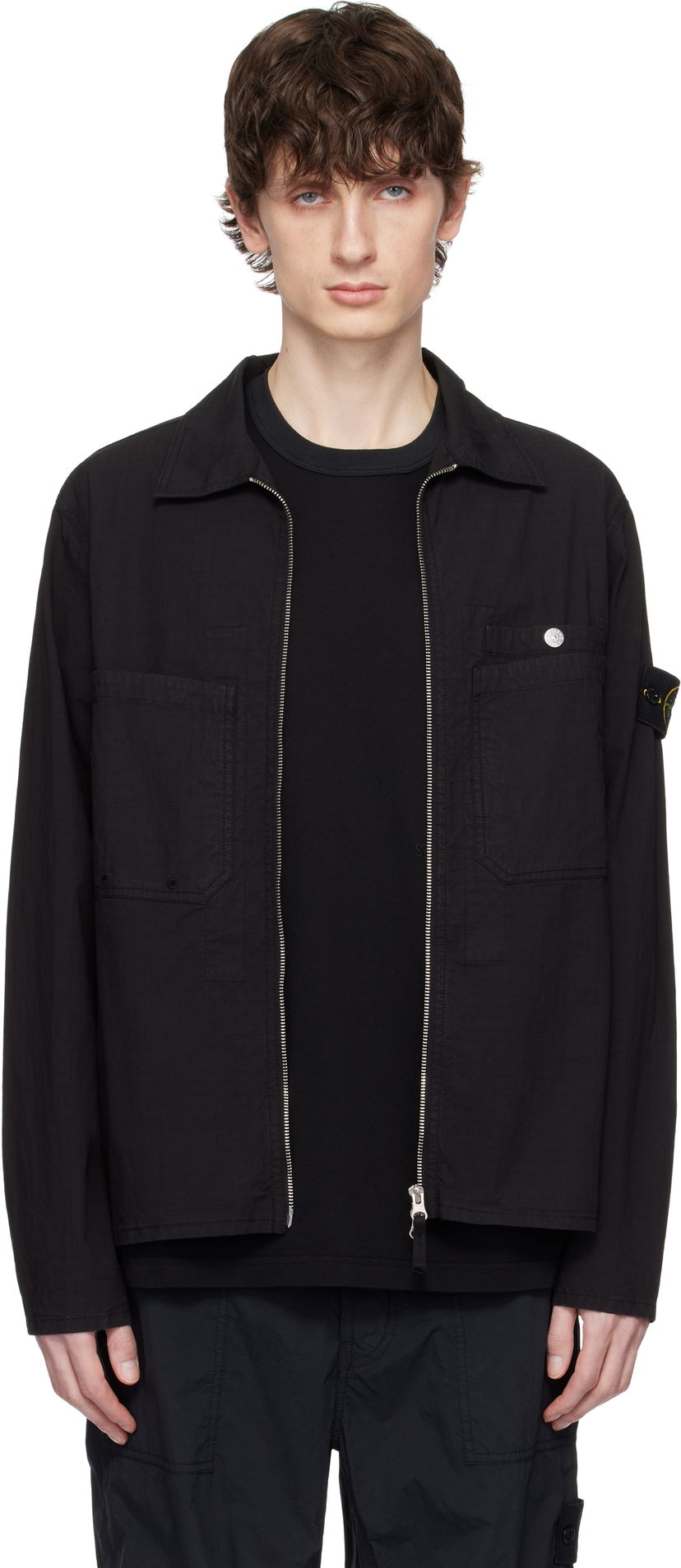 Takki Stone Island Stone Island Mil-Spec Stretch Ripstop-TC Jacket Musta | K1S15 1200012 S0063