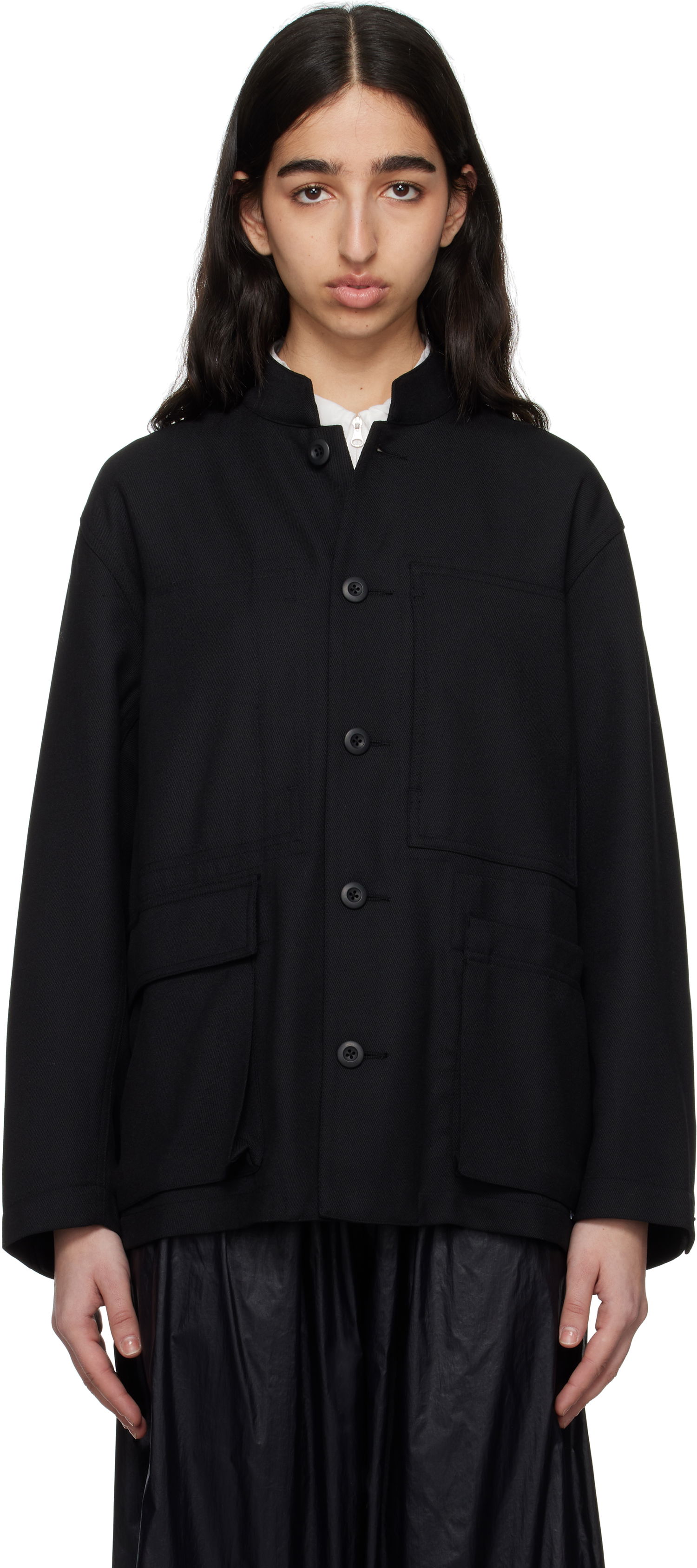 Takki Snow Peak Snow Peak Hybrid Wool Utility Jacket Musta | JK-25SU103, 0