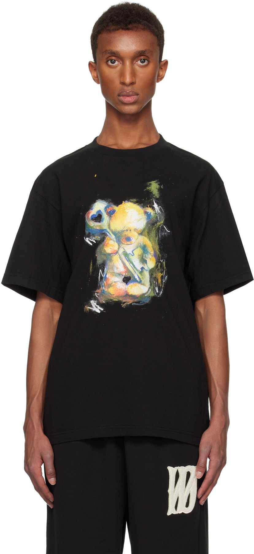 T-paita We11done Teddy Bear Print T-Shirt Musta | WD-TT3-24-752-U-BK