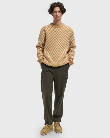 Villapaita Patagonia Recycled Wool-Blend Checkered Sweater Beige | 50655-FTGO, 2