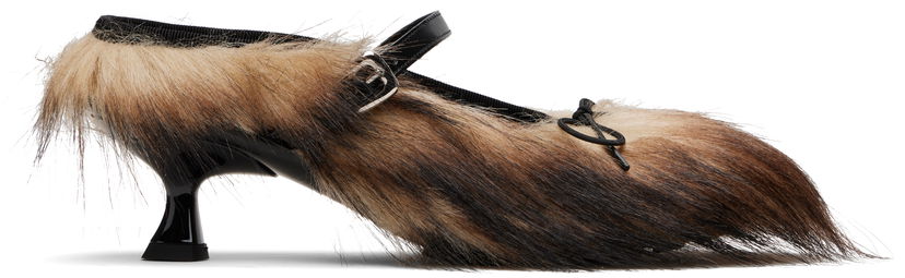 Kengänhoito Simone Rocha Simone Rocha Faux Fur Grip Mule Heels Ruskea | HBG1 1255