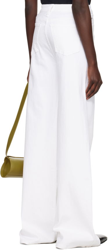 Jeans Khaite Dane High-Waisted Wide-Leg Flared Stretch Jeans Valkoinen | 1170902100, 2