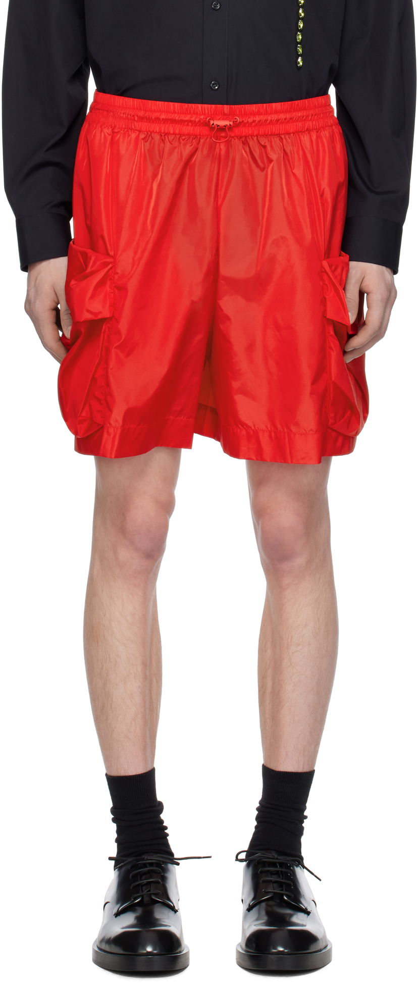 Shortsit Simone Rocha Simone Rocha Cargo Flap Pocket Drawstring Shorts Punainen | 4135 1067