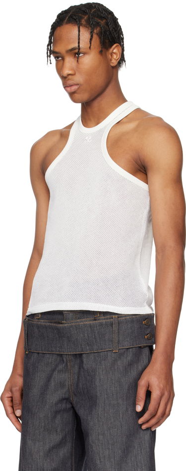 Tankkitoppi Courrèges Courrèges Scuba Mesh Tank Top Valkoinen | 125JDE095JS0069, 3