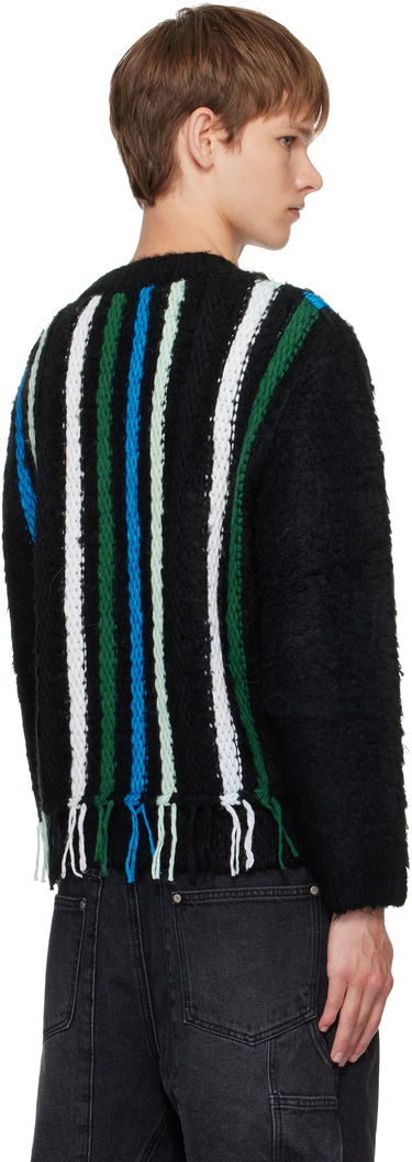 Villapaita Andersson Bell Andersson Bell Reverse Stripe Fringe Sweater Musta | atb1350u, 2