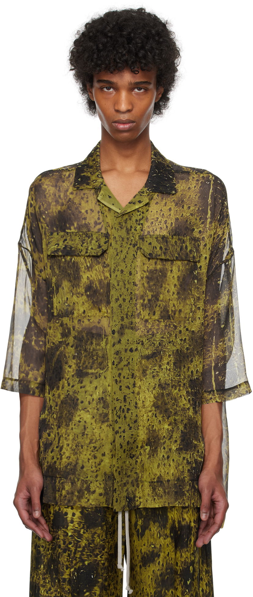 Paita Rick Owens Rick Owens Hollywood Magnum Tommy Shirt Vihreä | RU01E5298 SP1