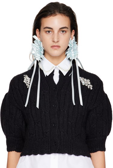 Korvakorut Simone Rocha Simone Rocha Long Rosette Bow Earrings Valkoinen | ERG426 0916, 2