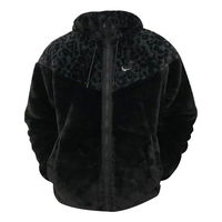 Leopard Print Splicing Zipper Jacket