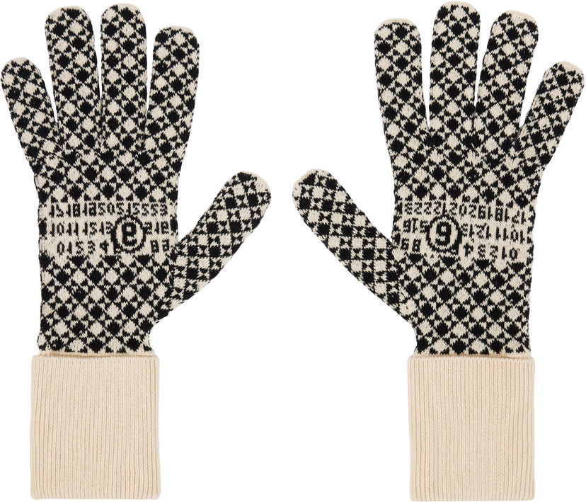 Käsineet Maison Margiela MM6 Maison Margiela Knit Gloves with Cuffs Musta | S52TS0045 M13141