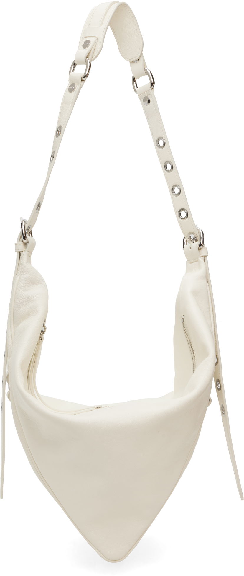 Olkalaukku BY FAR BY FAR Trayana Washed Leather Shoulder Bag Valkoinen | MWBSB063LL034WH020PL