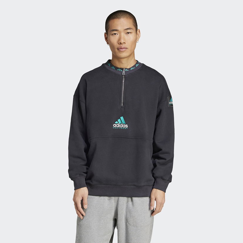 Huppari adidas Originals Equipment Fleece Half-Zip Sweatshirt Musta | JP0357