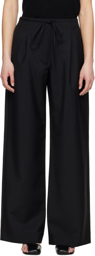 Housut Róhe Róhe Relaxed Drawstring Trousers Musta | 415-30-007, 0