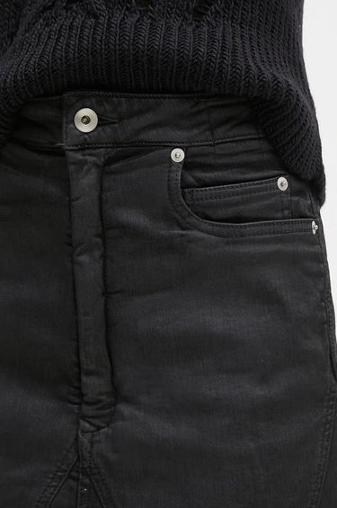 Hame Rick Owens A-Line Mini Skirt Musta | DS02D2340.SBW, 1