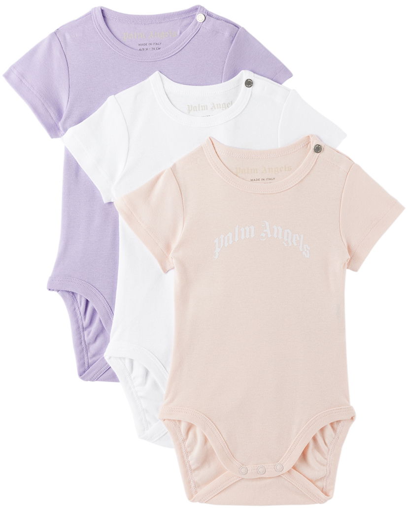 Body Palm Angels Palm Angels Three-Pack Bodysuits Vaaleanpunainen | PG2X001F22JER0013001