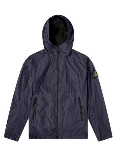 Tuulitakki Stone Island Crinkle Reps Hooded Jacket Tummansininen | 781540522-V0020