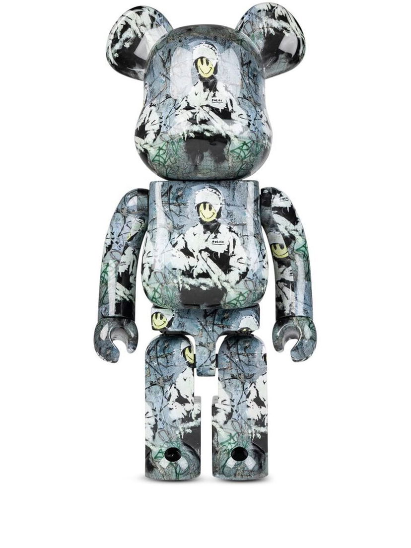 Keräilykelpoinen Medicom Toy Be@rbrick Riot Cop figure - Grey Harmaa | MEDI004718926638