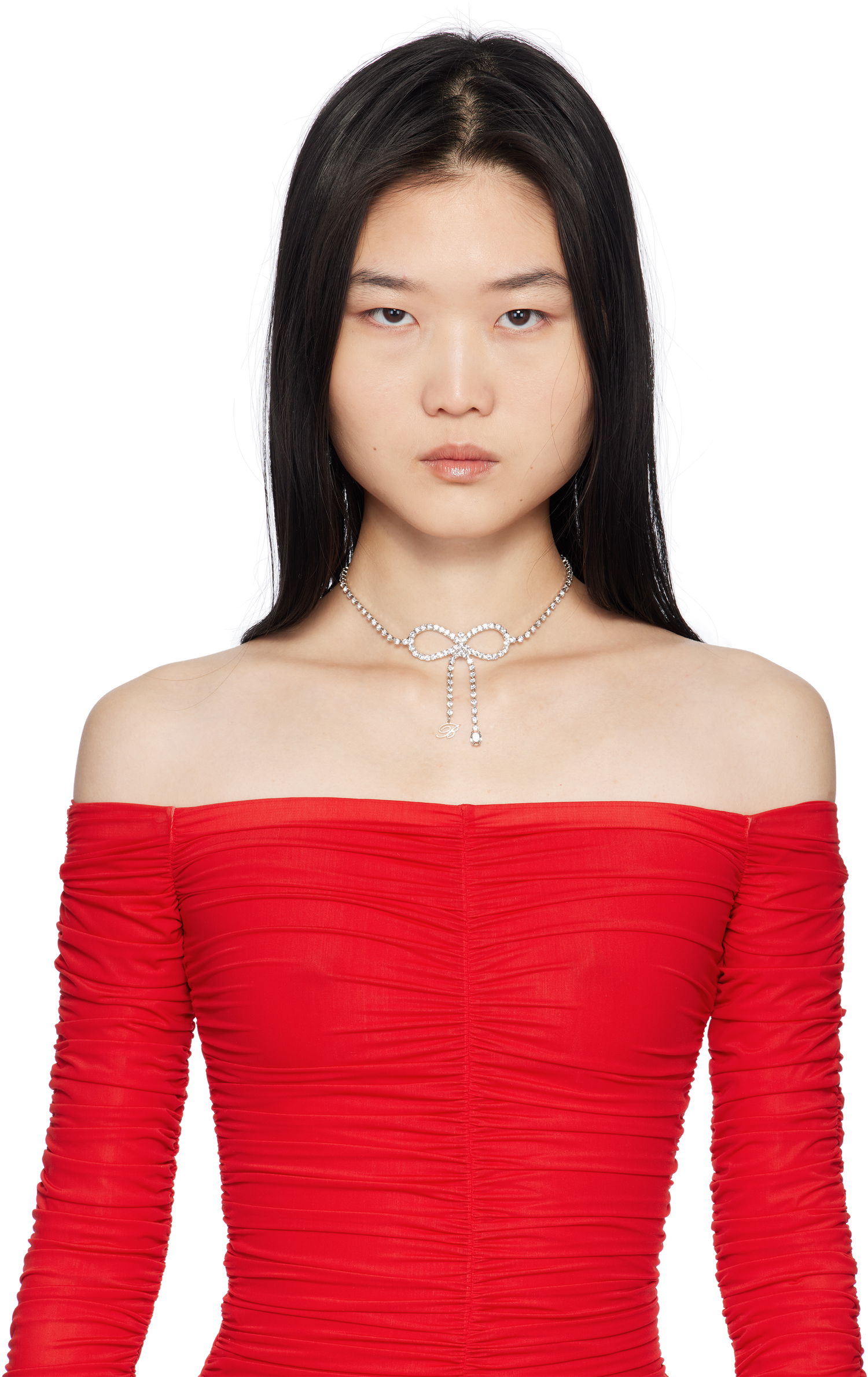 Kaulakoru Blumarine Blumarine Crystal Bow Choker Metallinen | P522W307A, 1