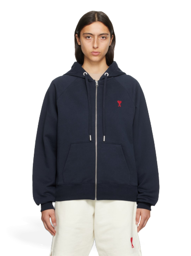 Huppari AMI Hoodie Tummansininen | USW415.747