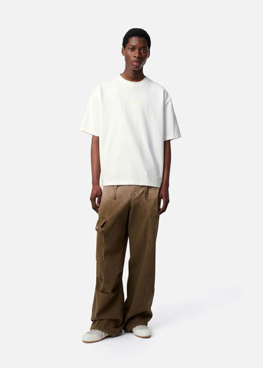 T-paita AXEL ARIGATO Men's Relaxed Fit T-Shirt with Drawstring Hem Valkoinen | A3443001, 4