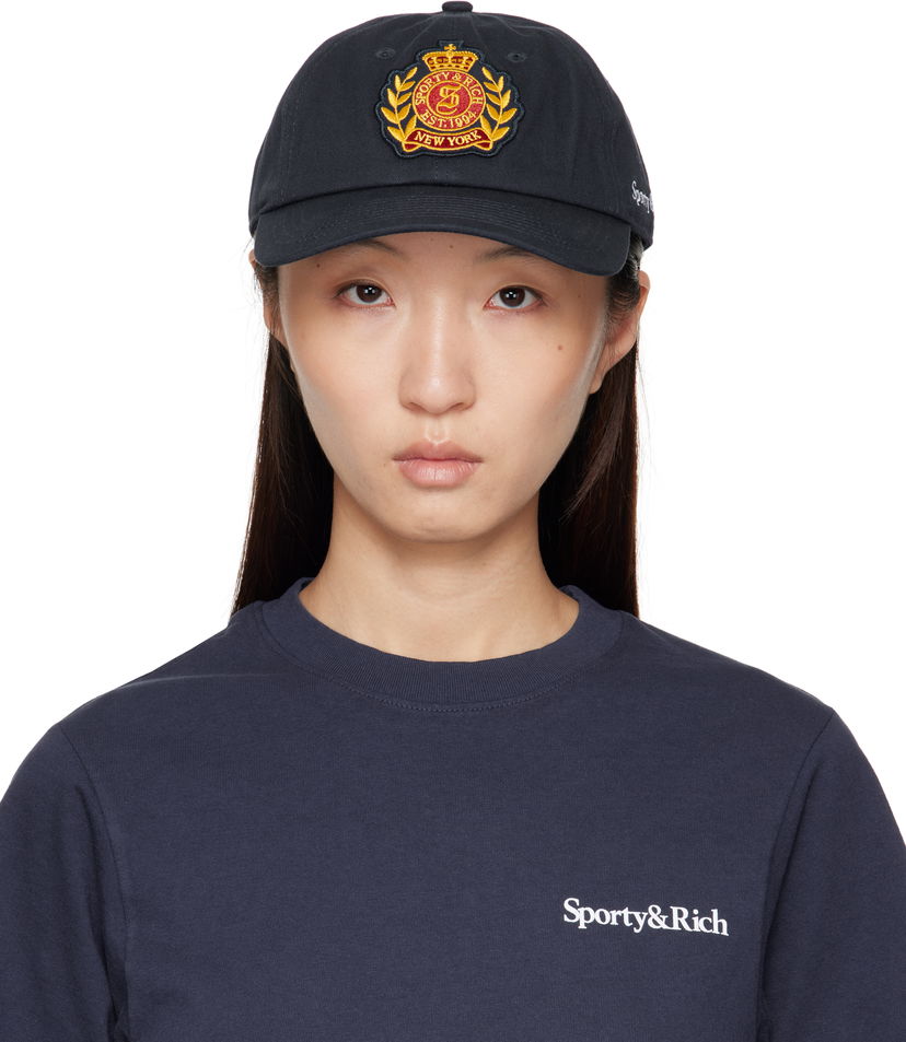 Korkki Sporty & Rich Sporty & Rich 'NY' Crest Cap Tummansininen | AC040602234BL106