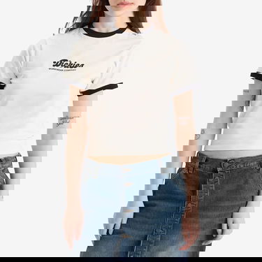 T-paita Dickies Women's Lewistown Ringer T-Shirt, Size Large Valkoinen | DK0A4Z8IC481, 2