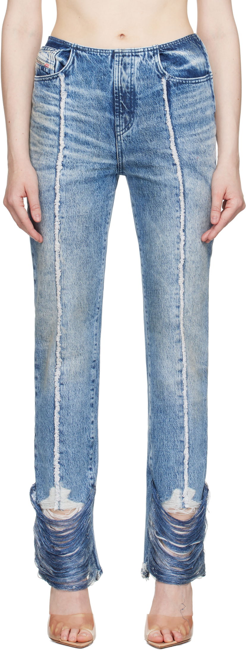 Jeans Diesel Diesel D-Ginna-FSG Straight Leg Jeans Sininen | A17934 0CMBM