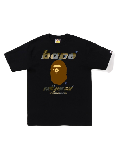 T-paita BAPE Block Check WGM Ape Head Tee Musta | 1I80-110-056