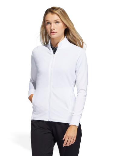 Takki adidas Originals Textured Full-Zip Jacket Valkoinen | HA3400