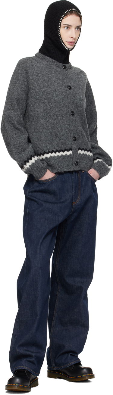 Villapaita YMC YMC Atomic Zig Zag Cardigan Harmaa | Q8XMD, 3