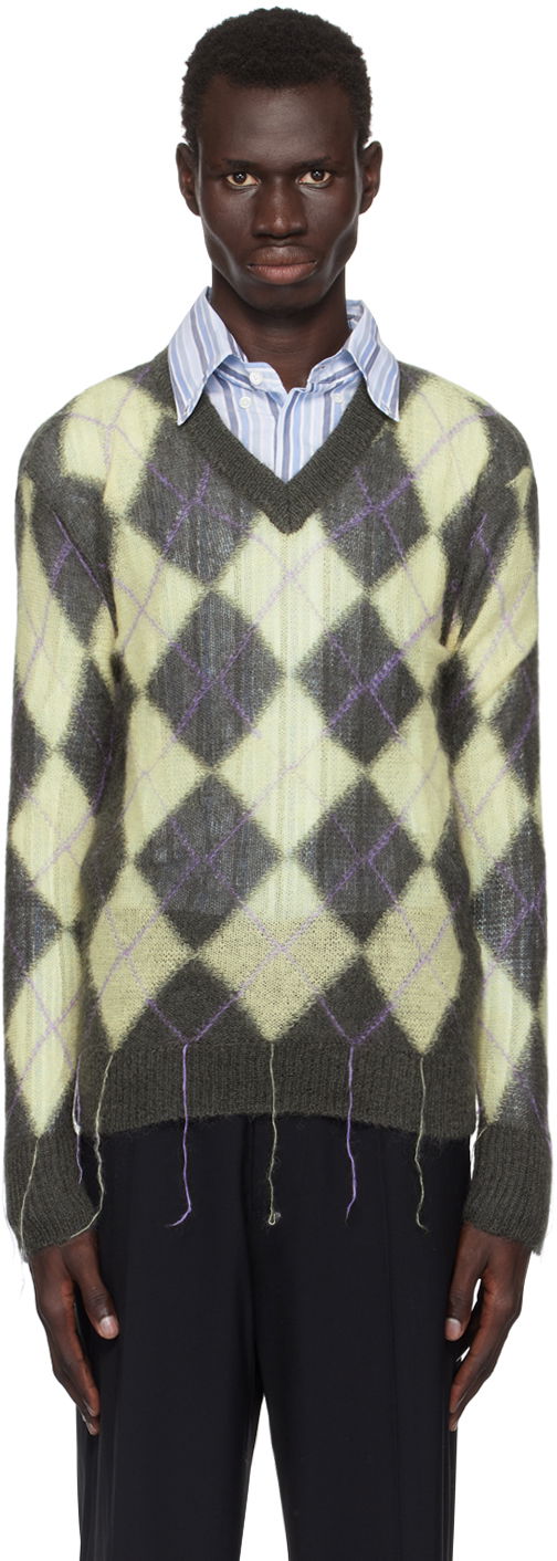 Villapaita Marni Argyle Sweater Harmaa | CVMG0128Q0 UFU175