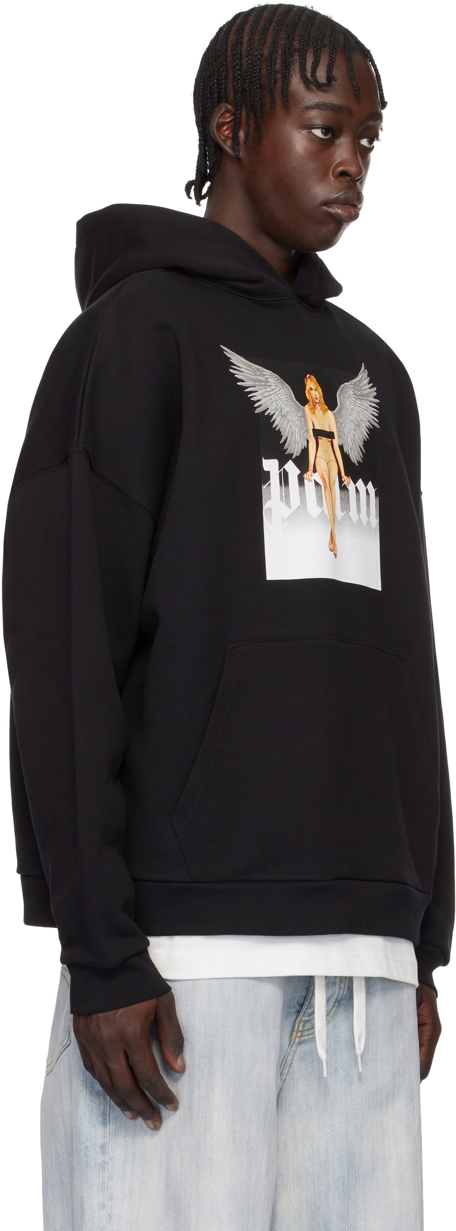Huppari Palm Angels Pin Up Print Hoodie Musta | PMBB155S25FLE0031003, 1