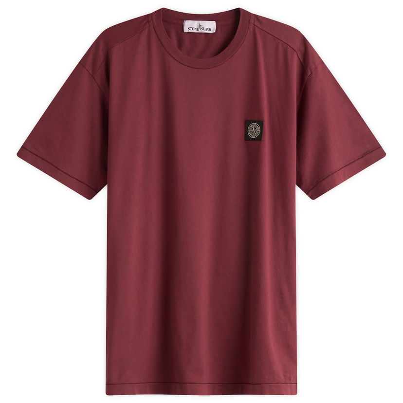 T-paita Stone Island Stone Island Patch Logo T-Shirt, Size Large Burgundia | K2S152100027-V0012
