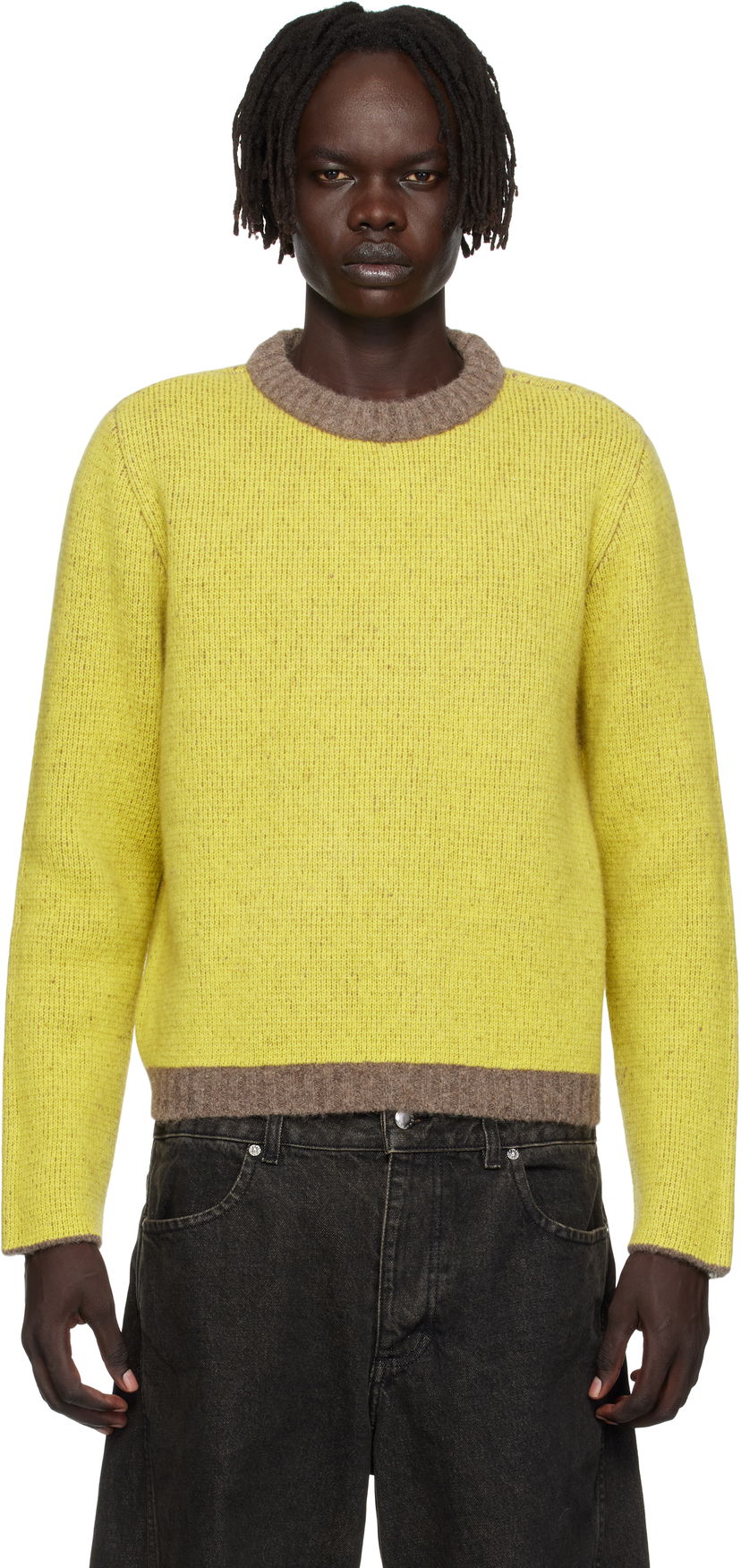 Villapaita Eckhaus Latta Eckhaus Latta Yak Crewneck Sweater Keltainen | 8258-EL-PF25-F