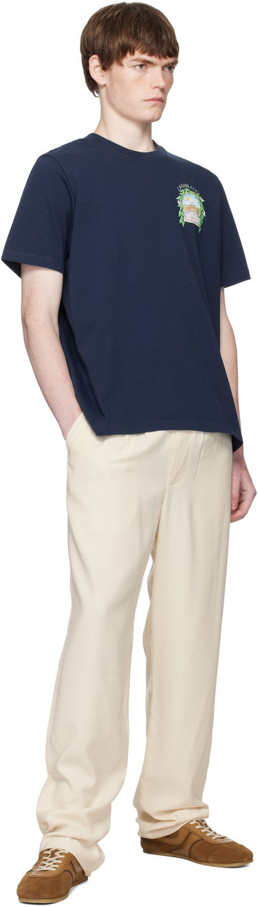 T-paita Casablanca Casablanca L'Arche De Tennis T-Shirt Tummansininen | MPF25-JTS-001-14-EX-FLANNELS, 3
